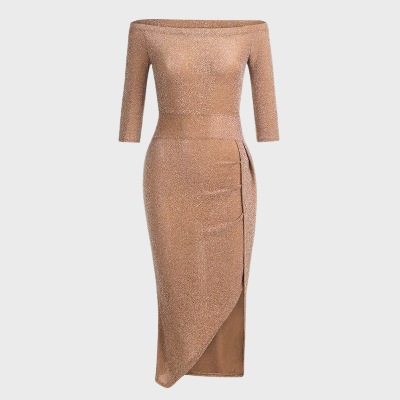 Abito Maxi Donna | Spalle Scoperte & Spacco Frontale Sensuale