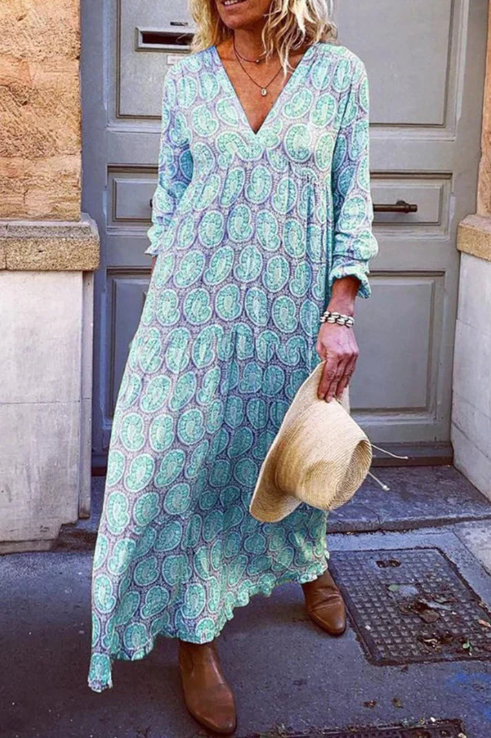 Abito Maxi Donna | Stampa Paisley & Vestibilità Fluida
