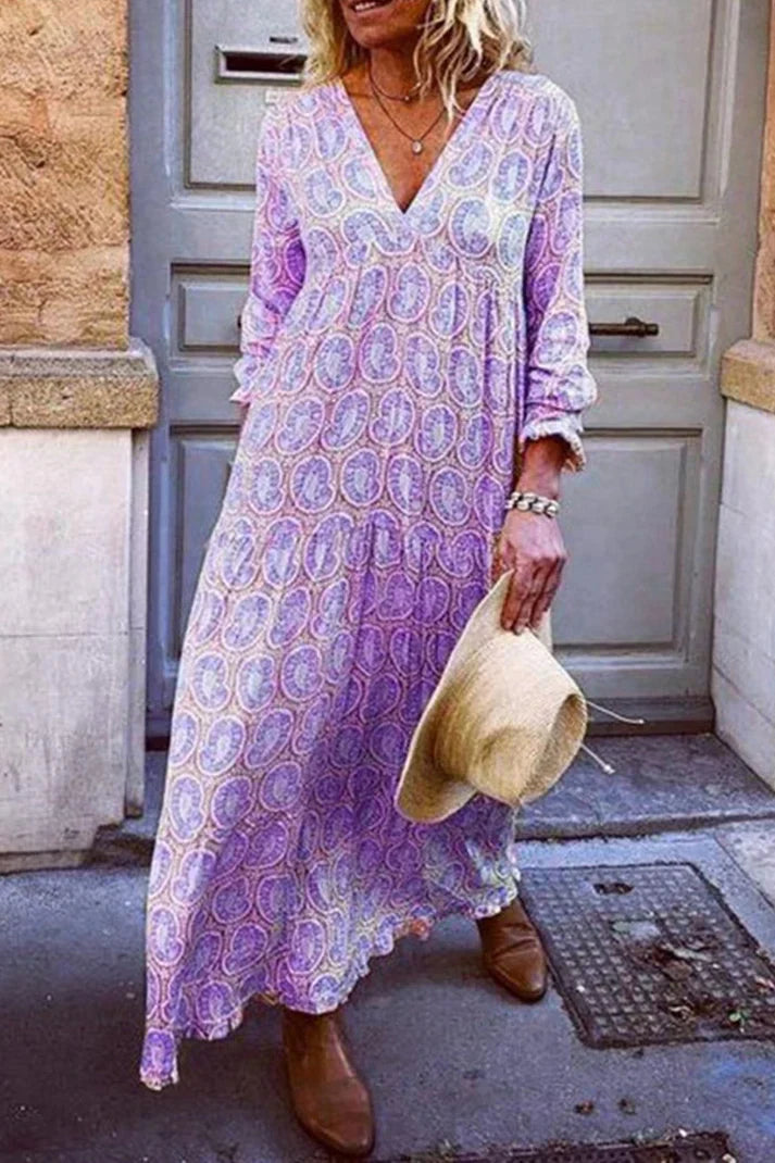 Abito Maxi Donna | Stampa Paisley & Vestibilità Fluida