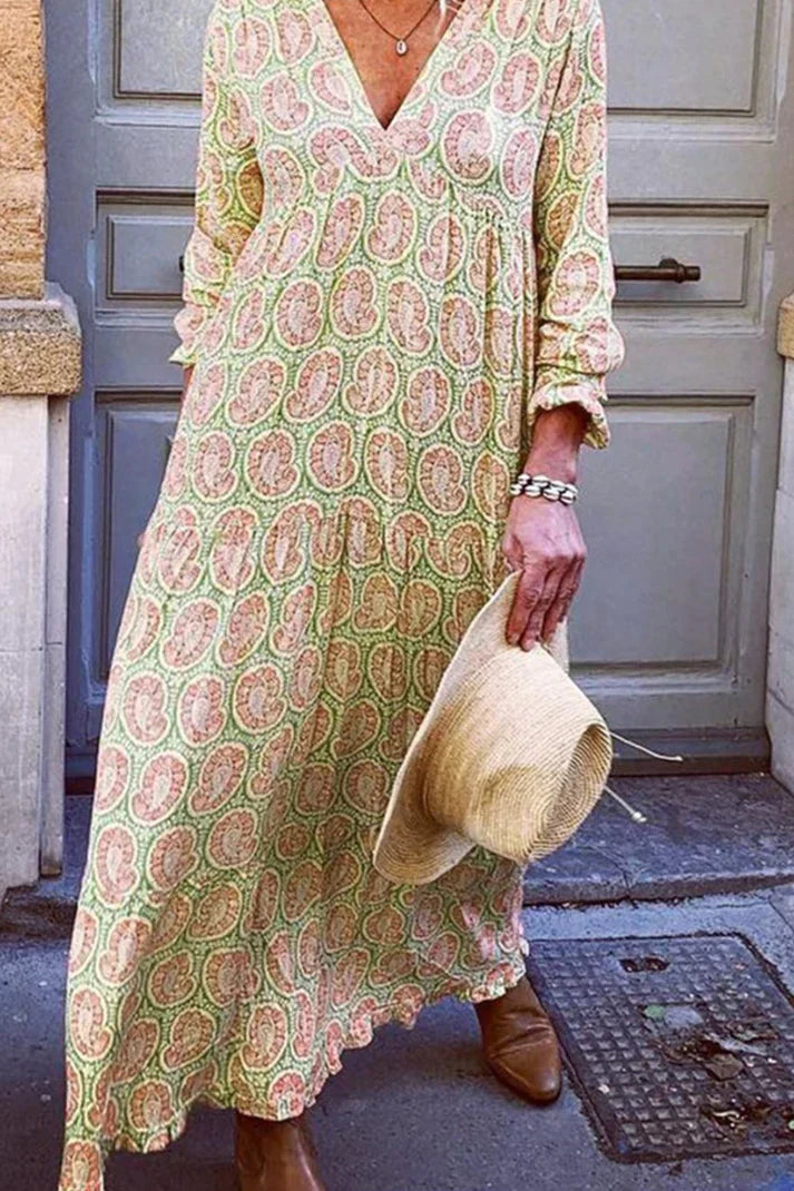 Abito Maxi Donna | Stampa Paisley & Vestibilità Fluida