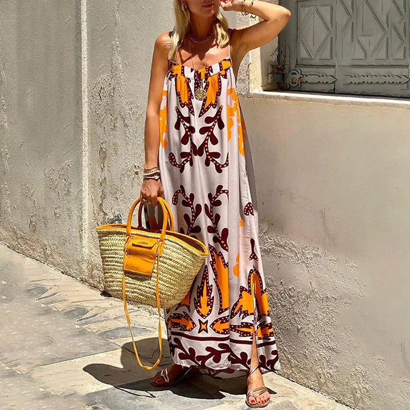 Abito Maxi Donna | Stampa Tropicale & Stile Estivo