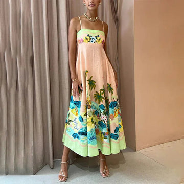 Abito Maxi Donna | Stampa Tropicale & Stile Estivo