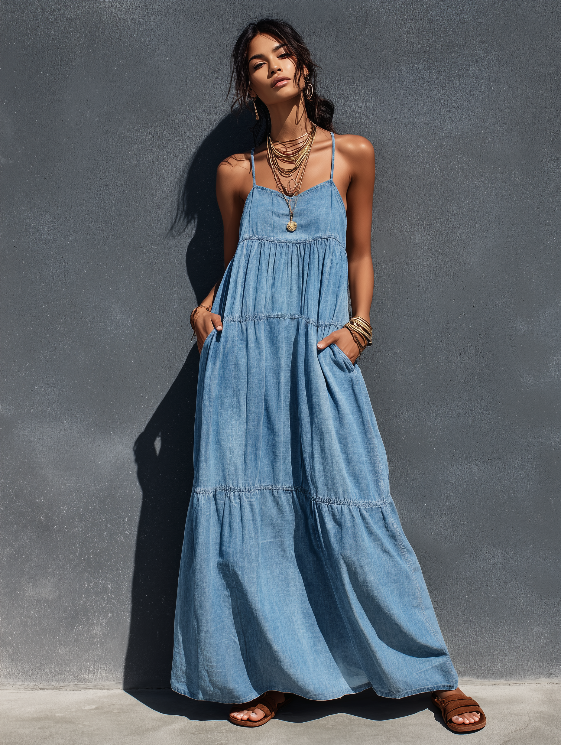 Abito Maxi Donna con Spalline | Look Casual & Bohémien