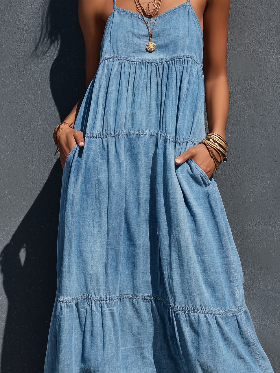 Abito Maxi Donna con Spalline | Look Casual & Bohémien