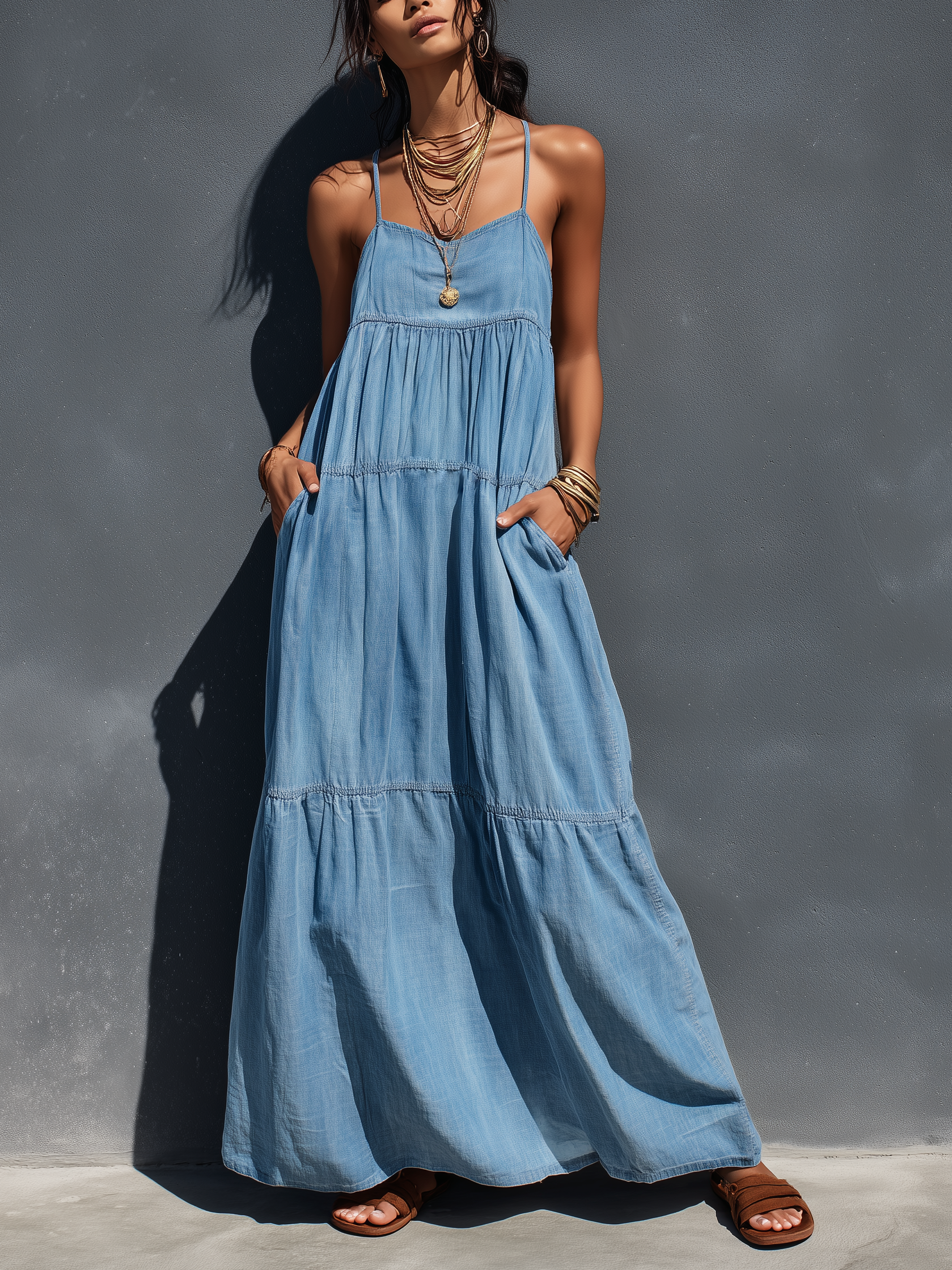 Abito Maxi Donna con Spalline | Look Casual & Bohémien