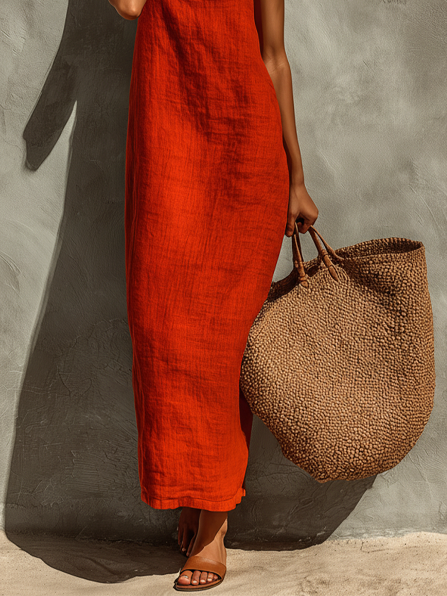 Abito Maxi Donna con Spalline Sottili | Stile Boho & Vestibilità Rilassata