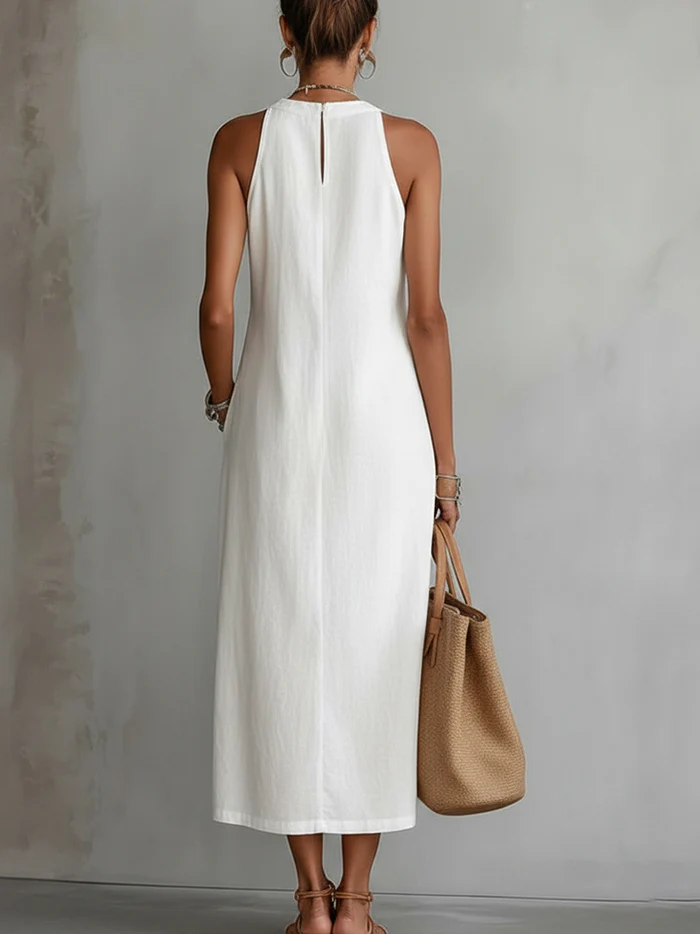 Abito Midi Donna | Dettagli in Pizzo & Spacco Laterale