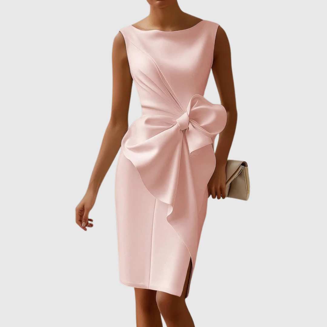 Abito Midi Donna | Fiocco Maxi Laterale & Eleganza Senza Tempo