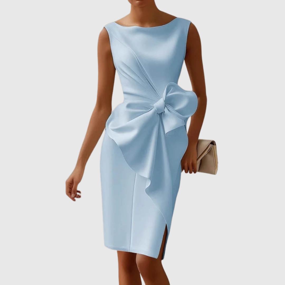 Abito Midi Donna | Fiocco Maxi Laterale & Eleganza Senza Tempo