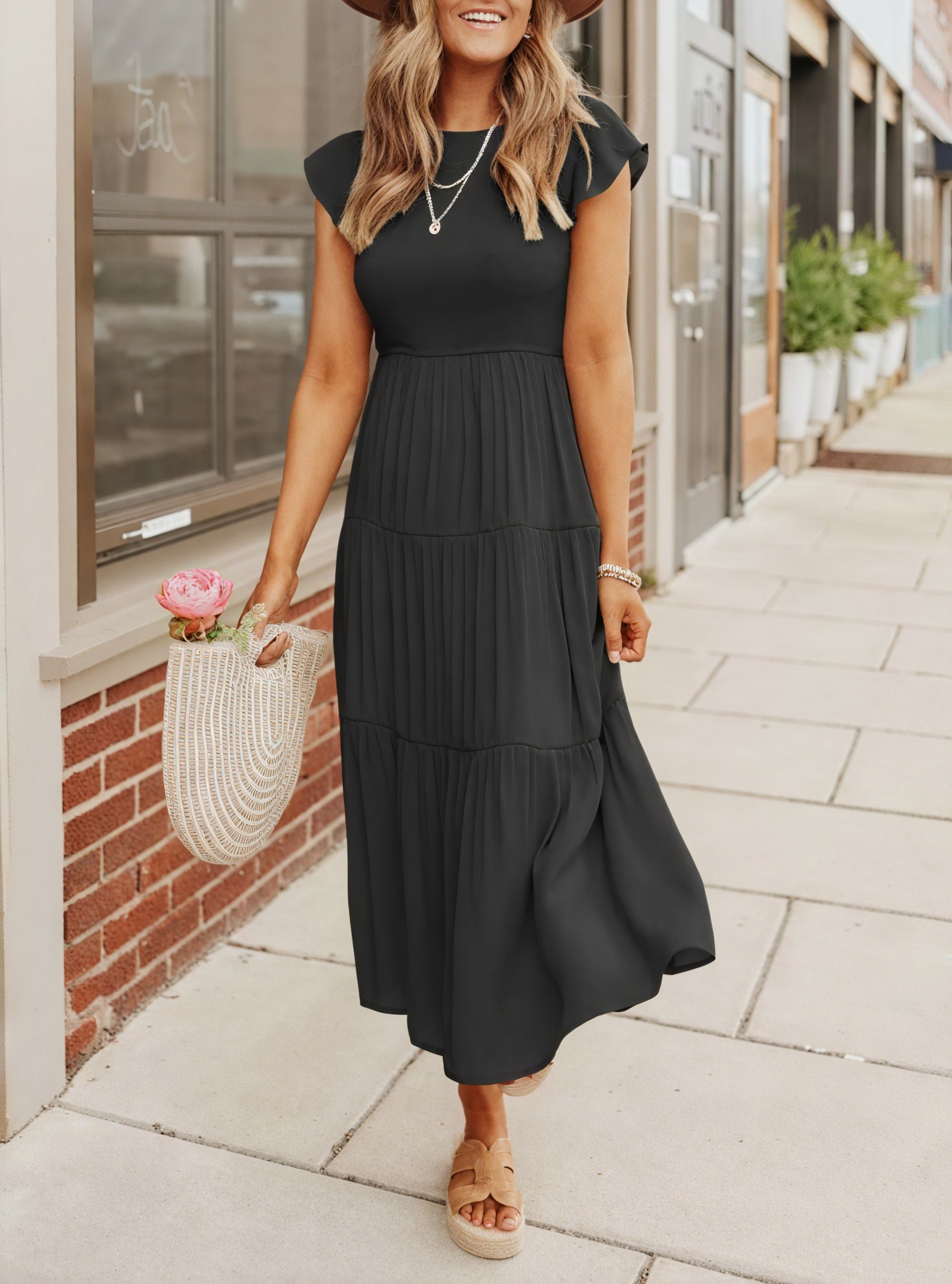Abito Midi Donna | Svasato a Balze & Comodo