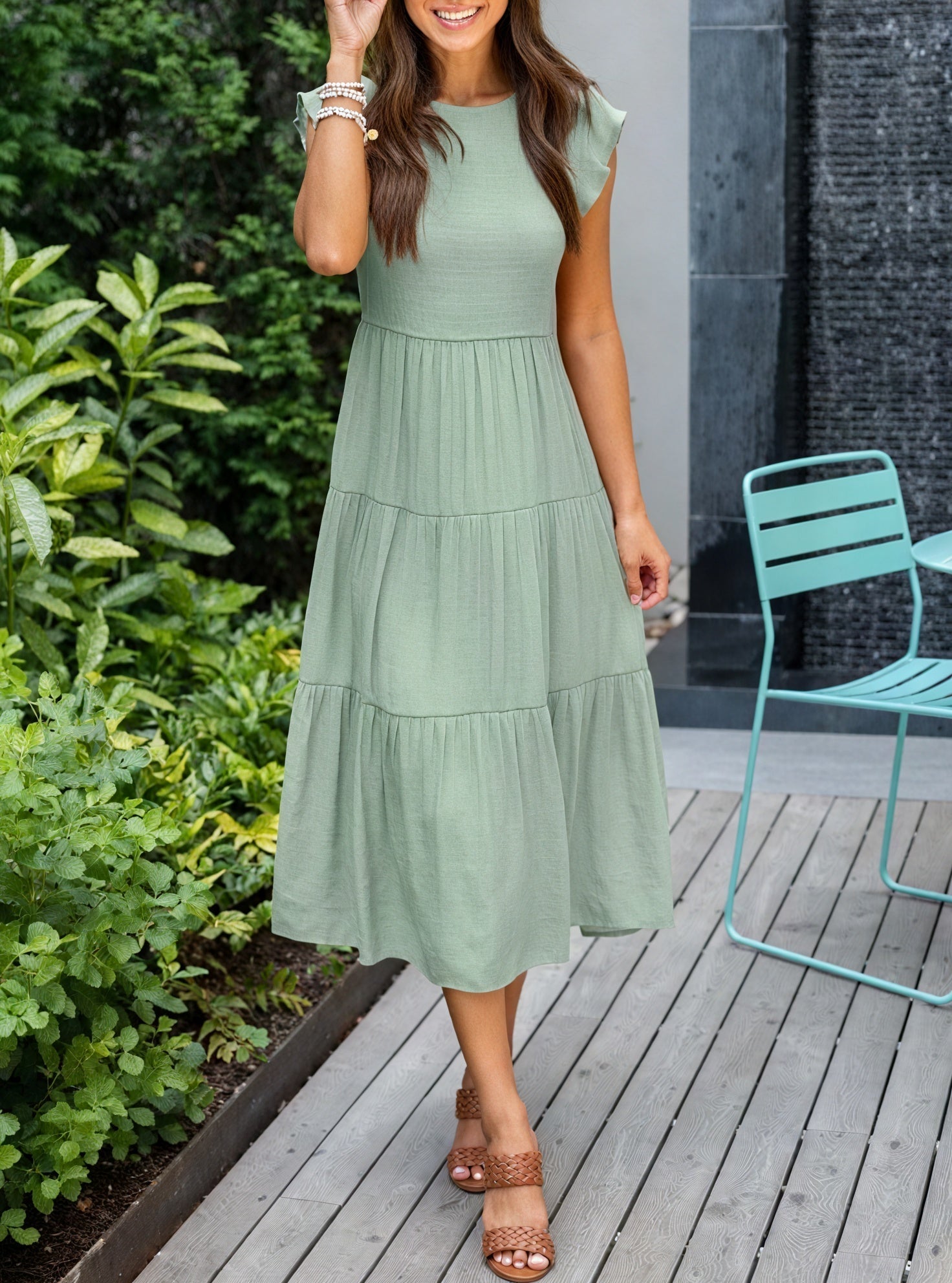 Abito Midi Donna | Svasato a Balze & Comodo
