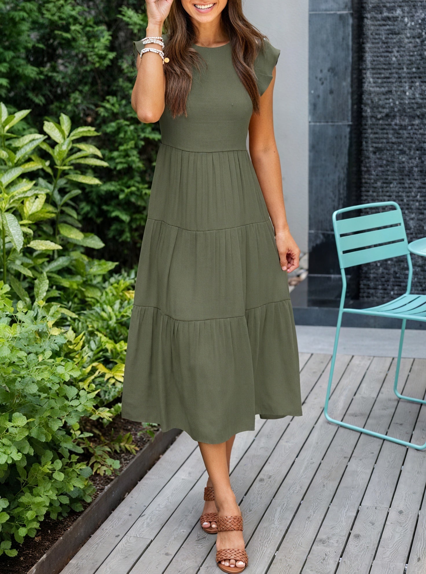 Abito Midi Donna | Svasato a Balze & Comodo
