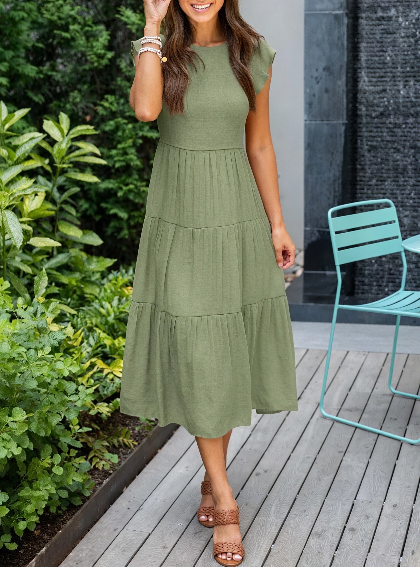 Abito Midi Donna | Svasato a Balze & Comodo