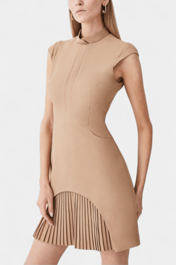 Women's Pleated Dress | Tailored Design & Flared Hem