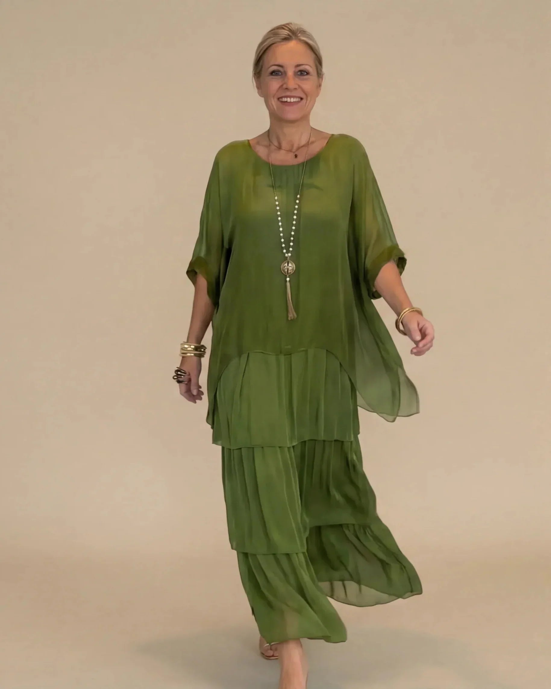 Laura - Abito lungo elegante e fluido 0