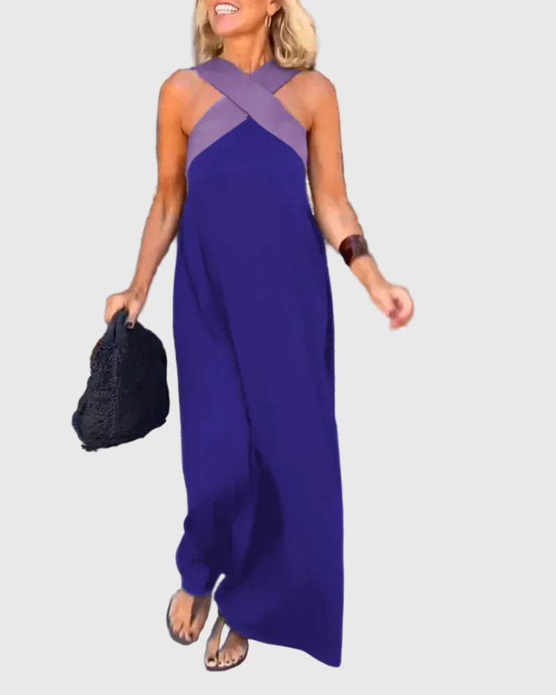 Abito maxi Donna | Scollo incrociato e linea fluida slanciante