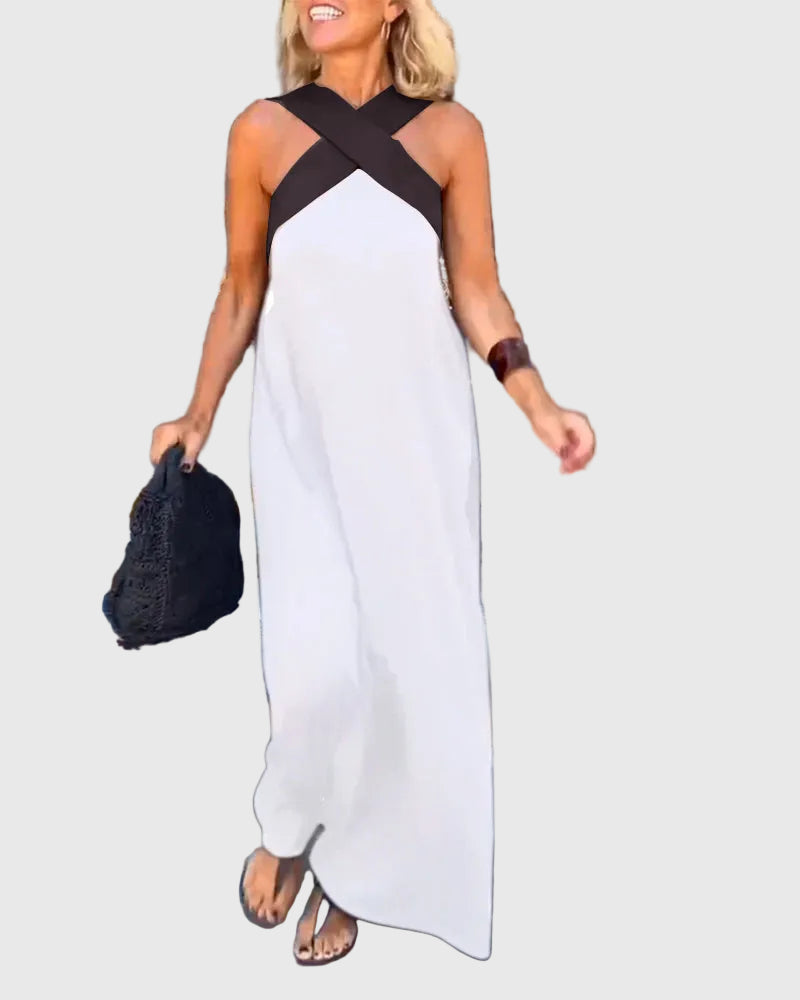 Abito maxi Donna | Scollo incrociato e linea fluida slanciante