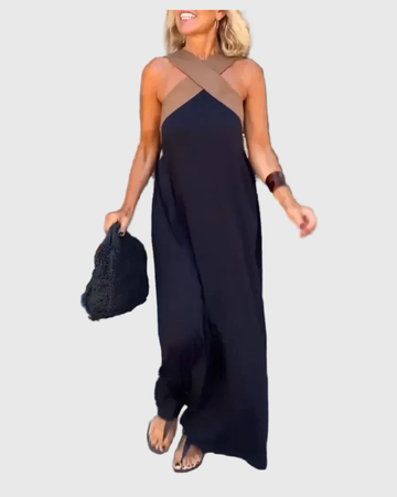 Abito maxi Donna | Scollo incrociato e linea fluida slanciante