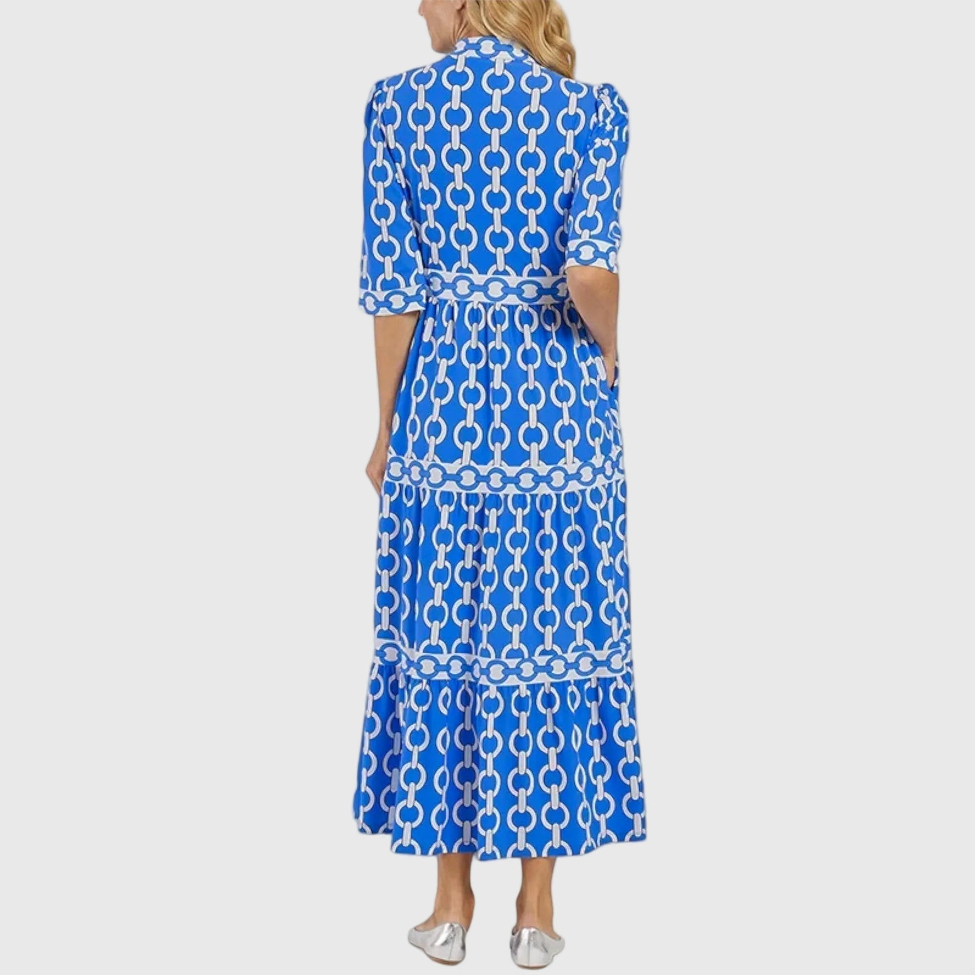 Abito midi Donna | Stampa a catena e vita definita