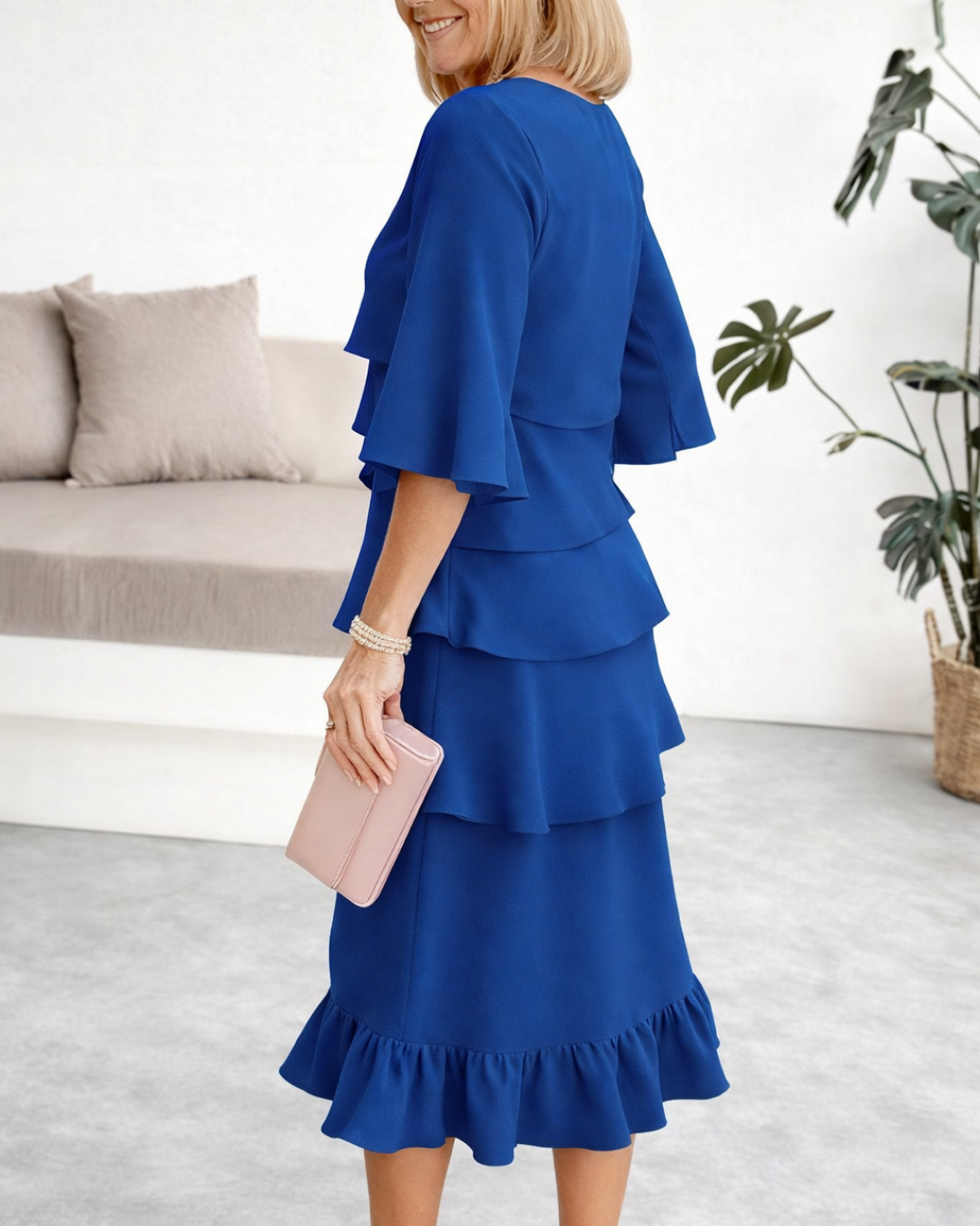 Abito midi Donna | Volant a Strati & Eleganza che Slancia
