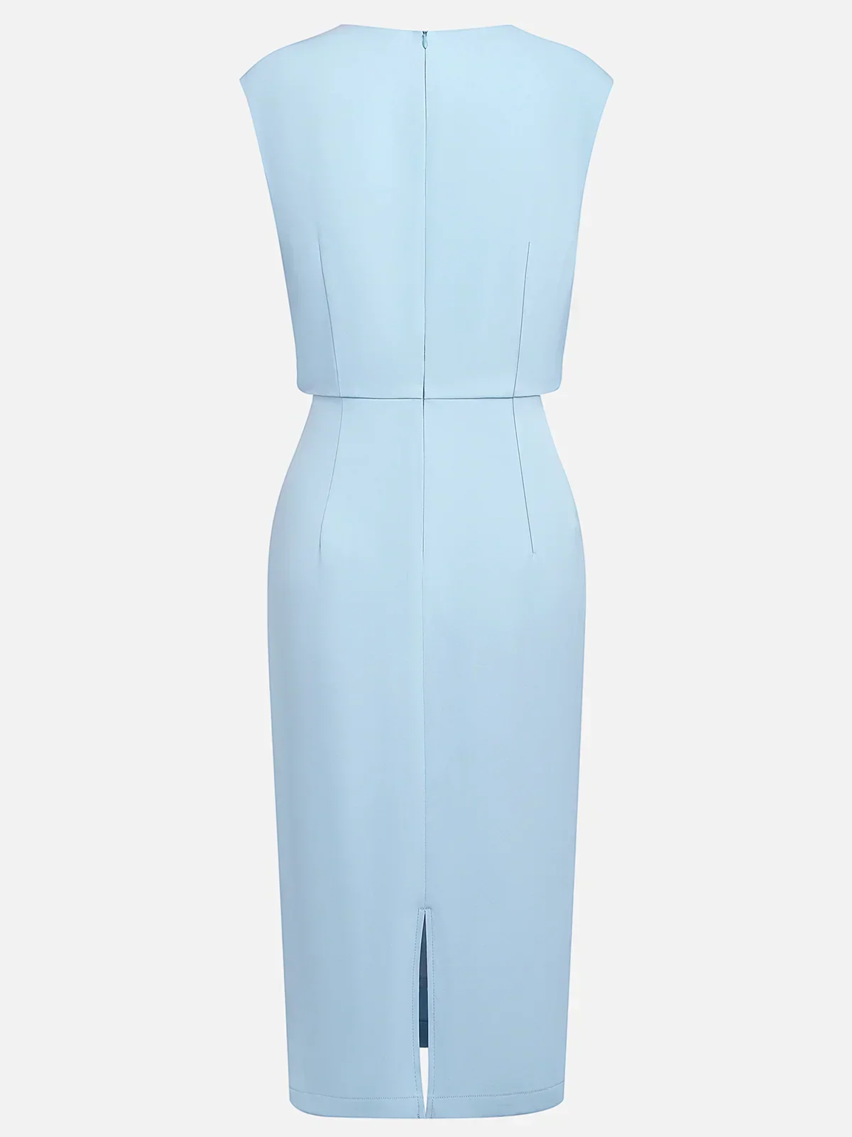 Abito midi di designer Donna | Drappeggio Laterale & Scollo a Goccia