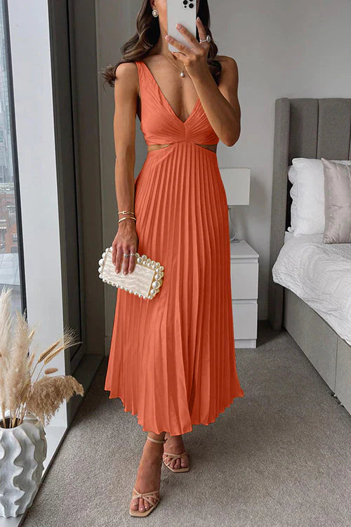 Abito Elegante Maxi con Scollo a V per Donne - Edizione Autunnale 4