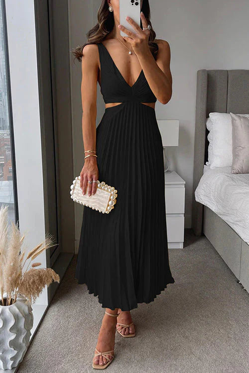 Abito Elegante Maxi con Scollo a V per Donne - Edizione Autunnale 6