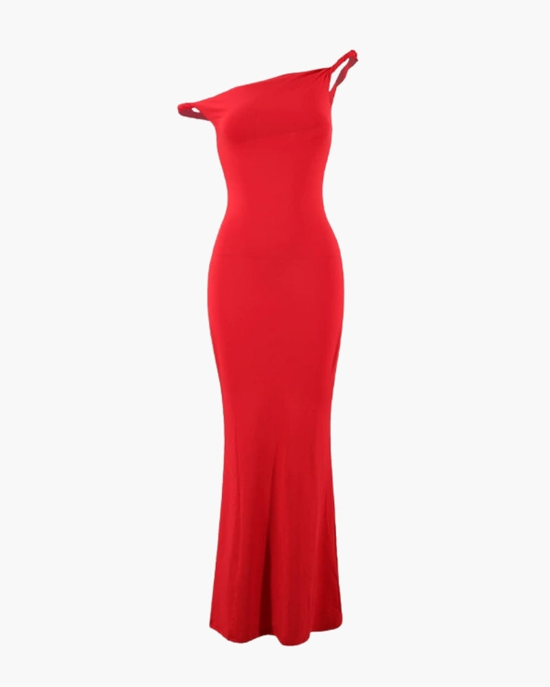 Abito Lungo Bodycon Monospalla 5