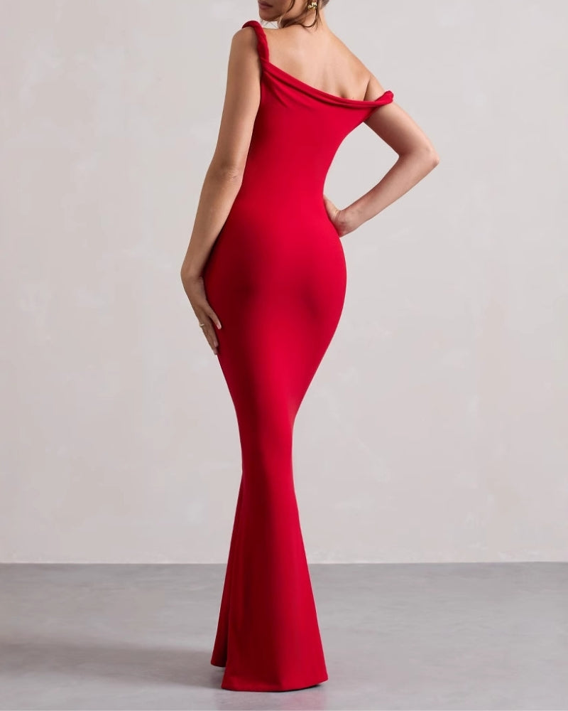 Abito Lungo Bodycon Monospalla 6