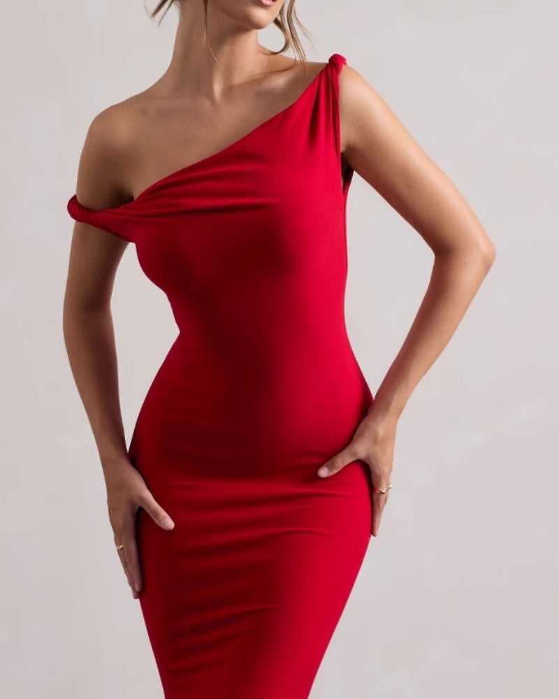 Abito Lungo Bodycon Monospalla 7