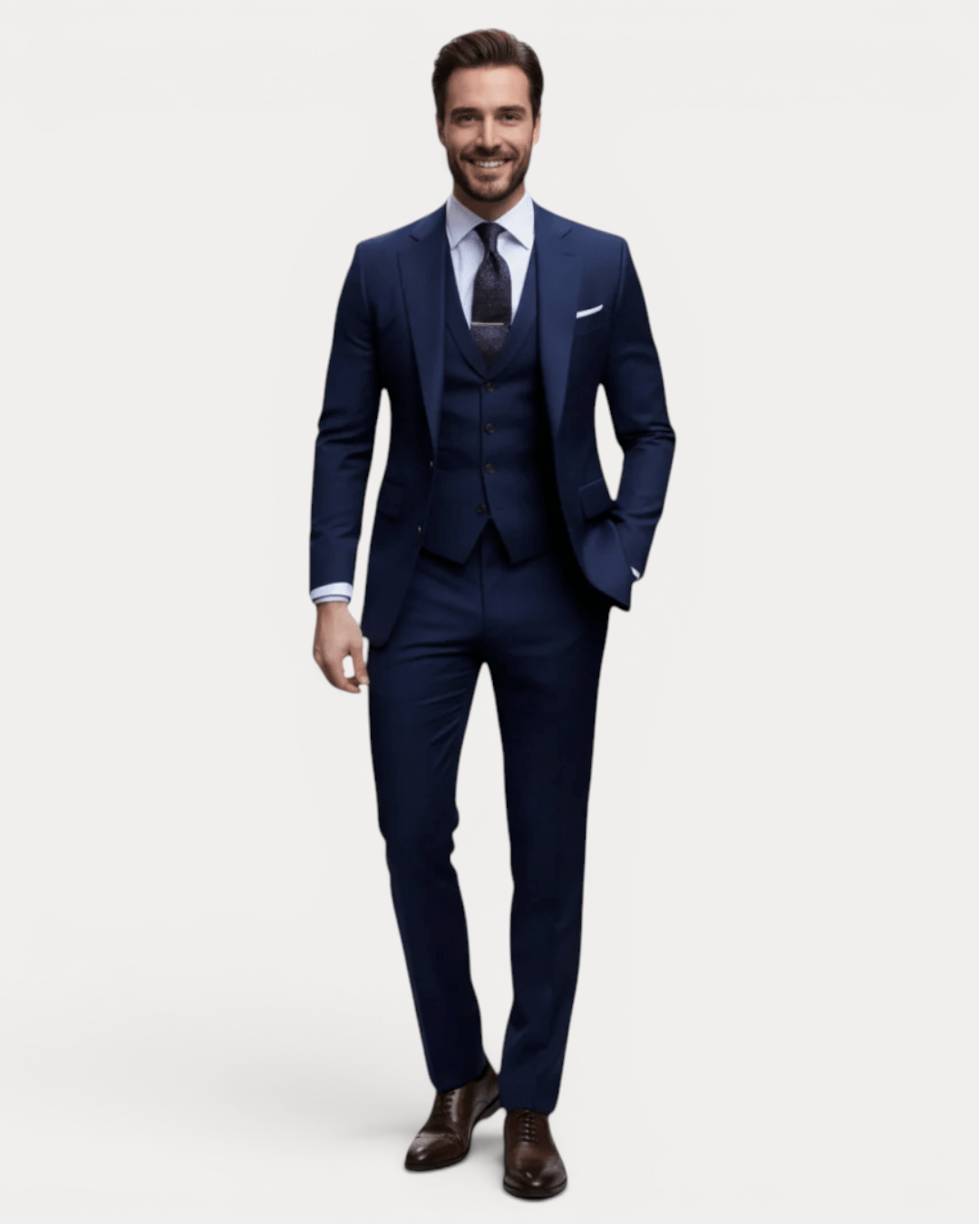 Abito Uomo | Tre Pezzi con Comfort Elasticizzato & Vestibilità Regolare