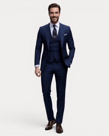 Abito Uomo | Tre Pezzi con Comfort Elasticizzato & Vestibilità Regolare