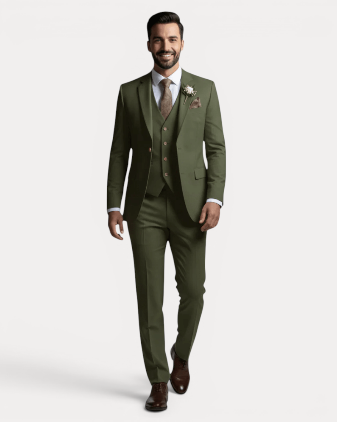 Abito Uomo | Tre Pezzi con Comfort Elasticizzato & Vestibilità Regolare