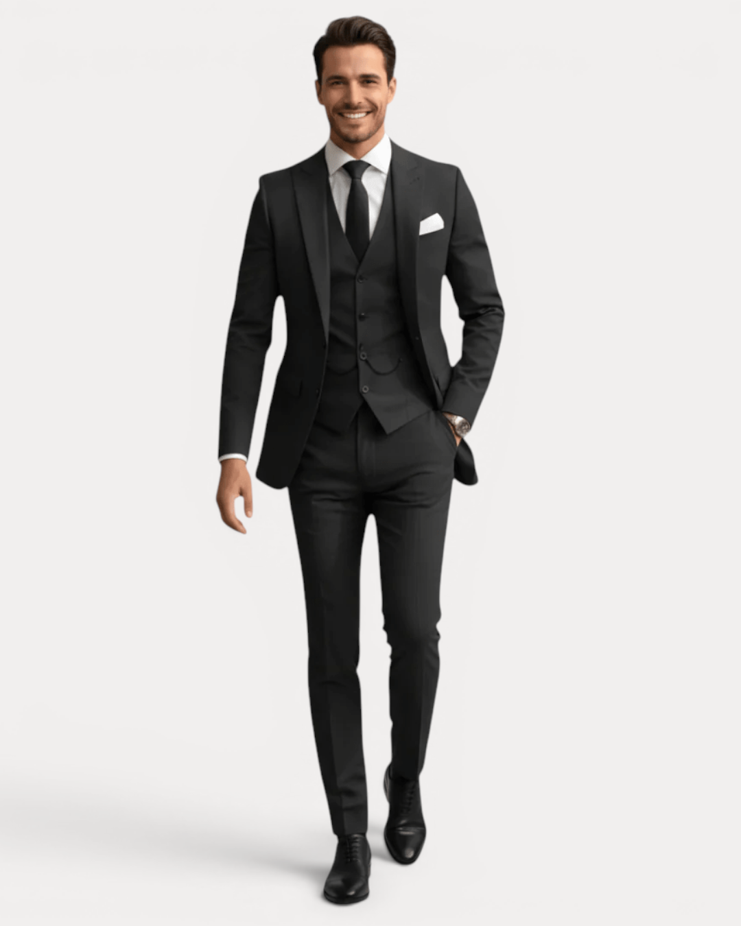 Abito Uomo | Tre Pezzi con Comfort Elasticizzato & Vestibilità Regolare