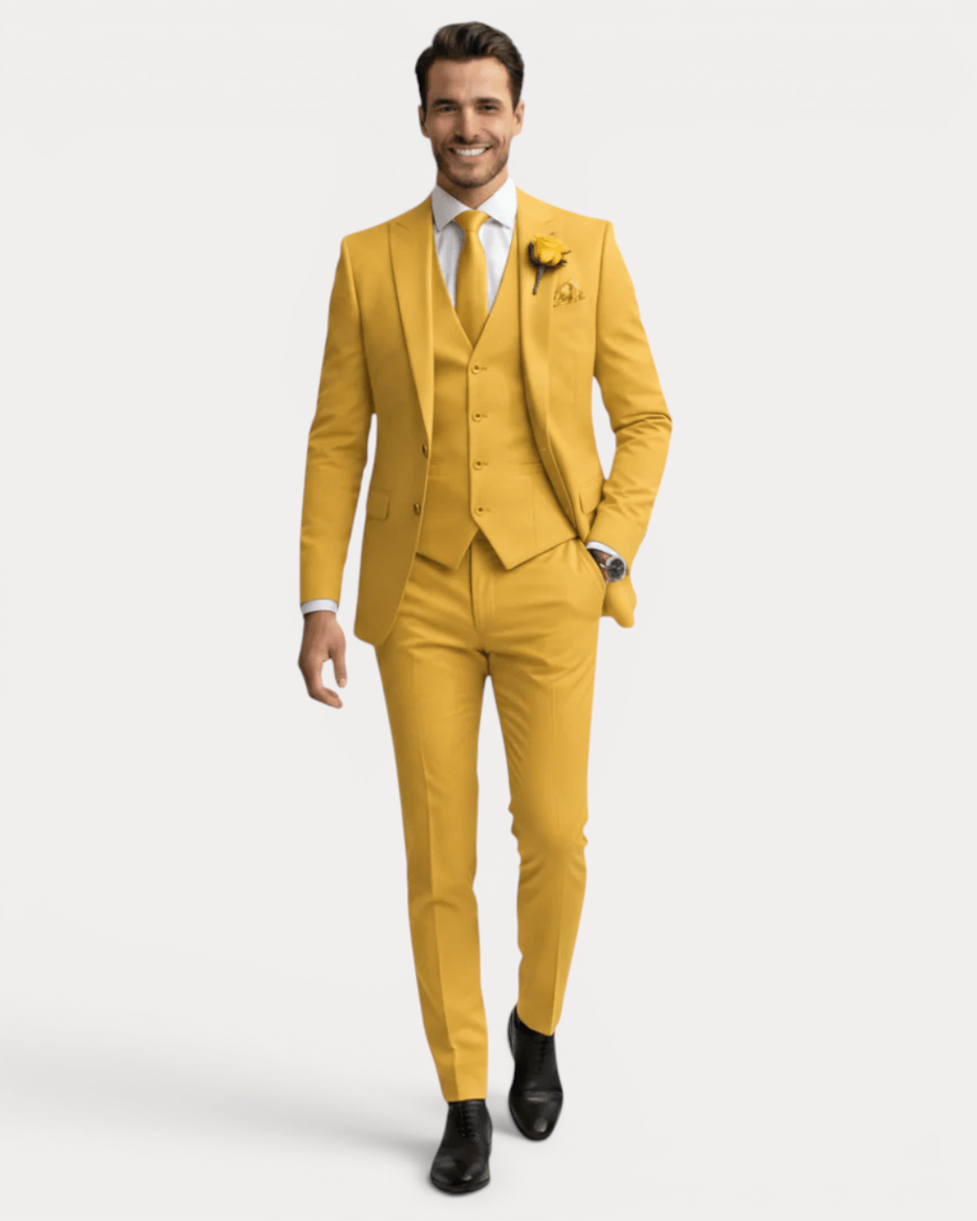 Abito Uomo | Tre Pezzi con Comfort Elasticizzato & Vestibilità Regolare
