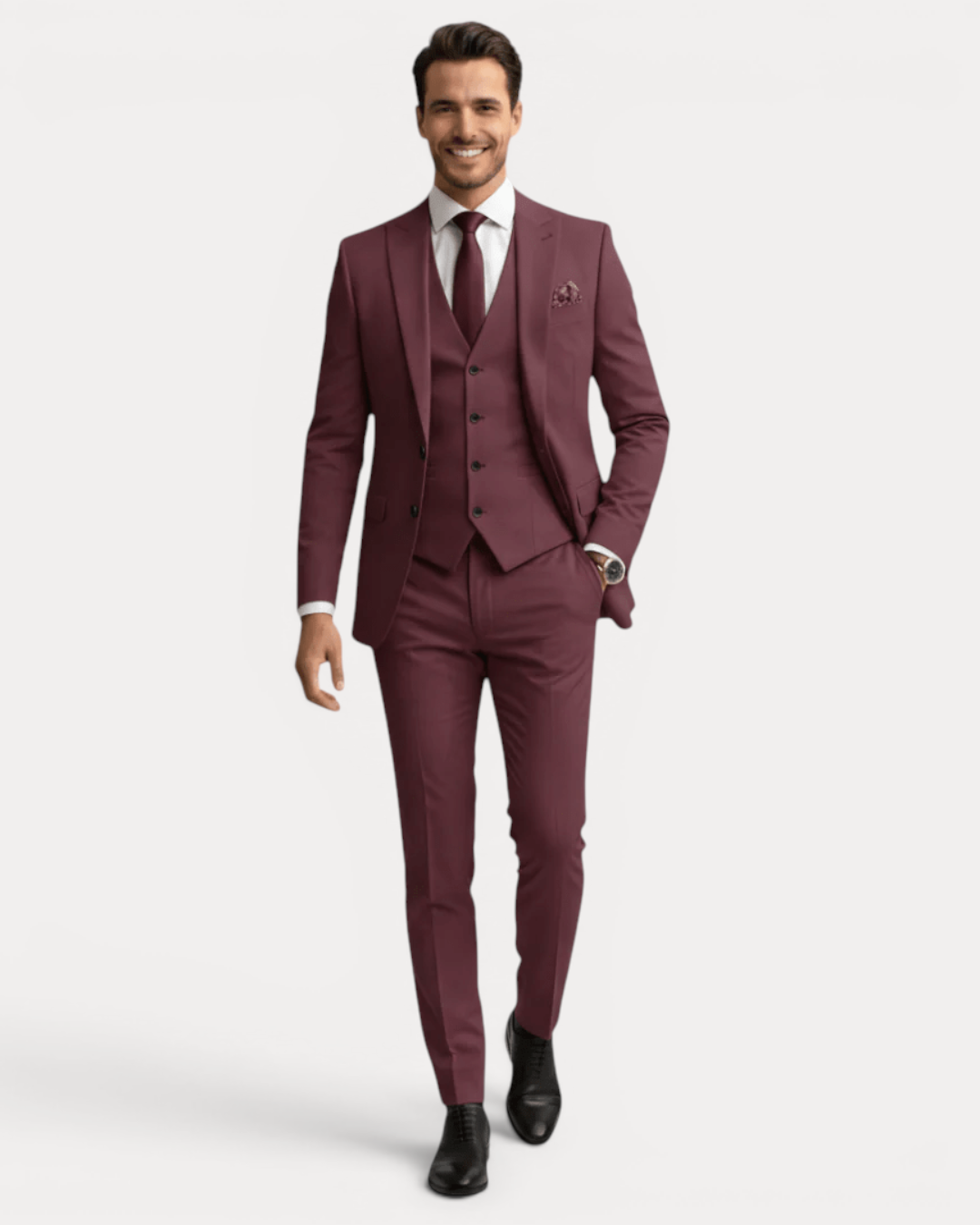 Abito Uomo | Tre Pezzi con Comfort Elasticizzato & Vestibilità Regolare