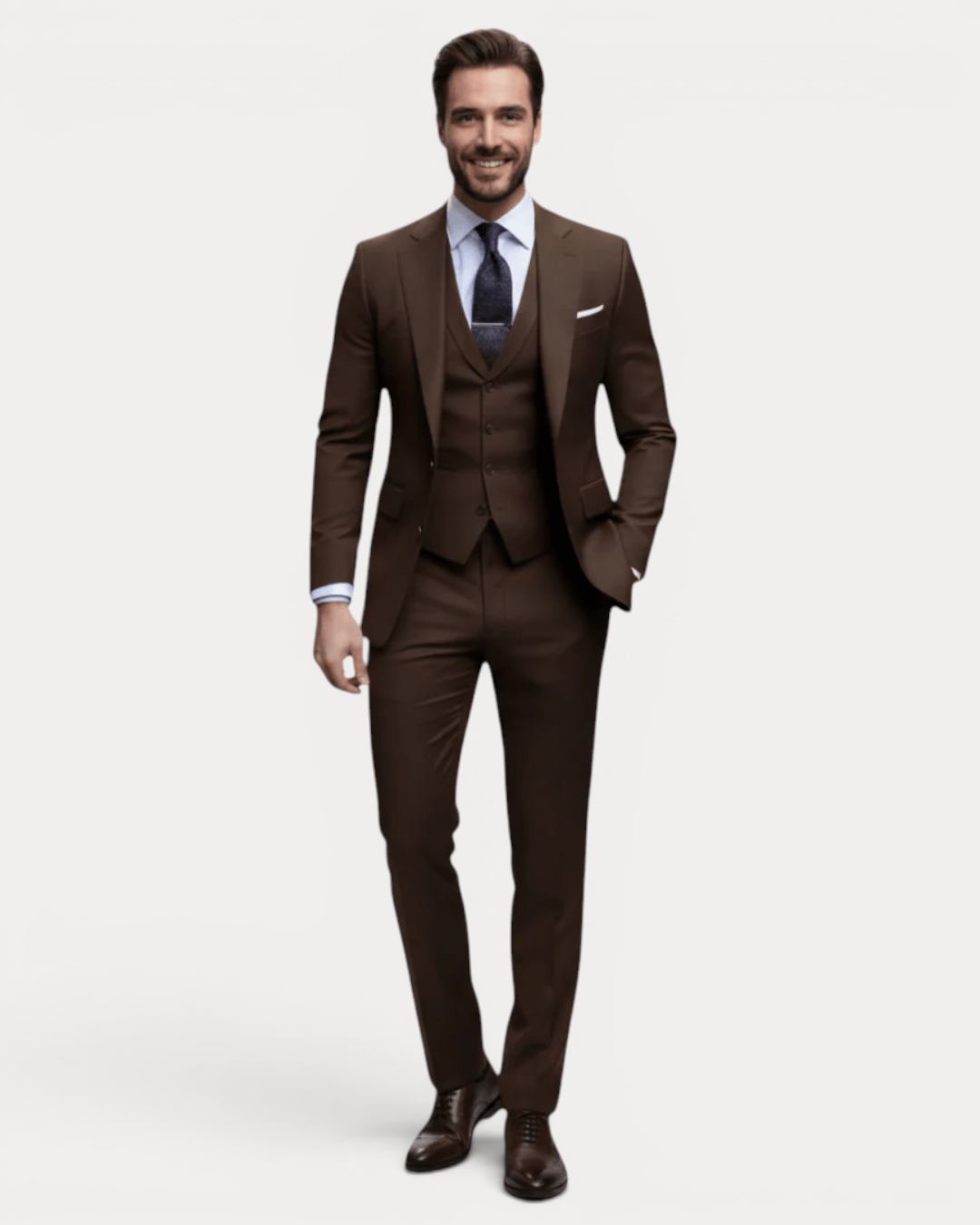 Abito Uomo | Tre Pezzi con Comfort Elasticizzato & Vestibilità Regolare