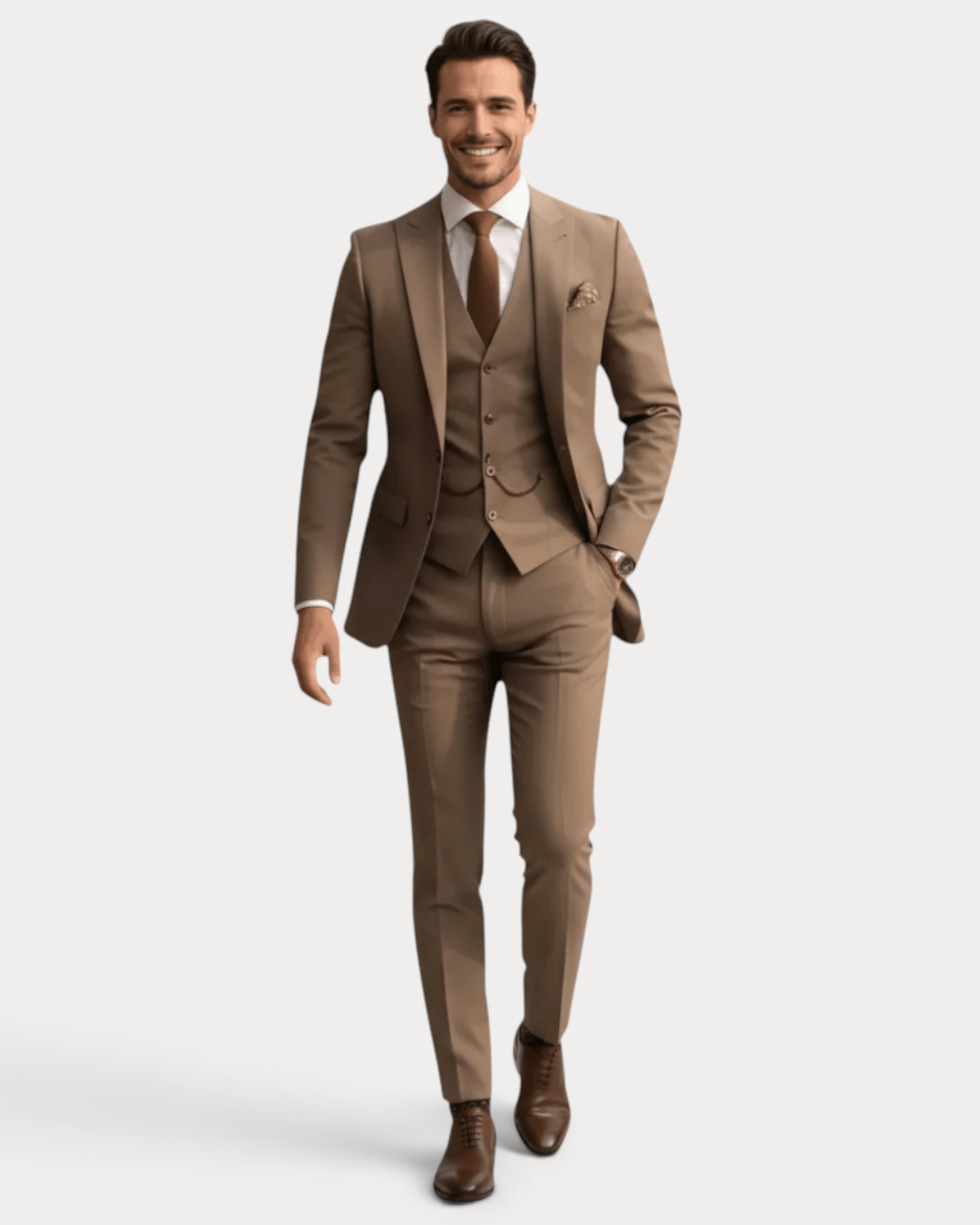 Abito Uomo | Tre Pezzi con Comfort Elasticizzato & Vestibilità Regolare