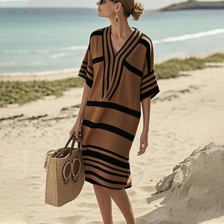 Abito a righe fluente da donna - Eleganza casual 2