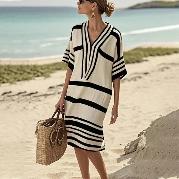 Abito a righe fluente da donna - Eleganza casual 3