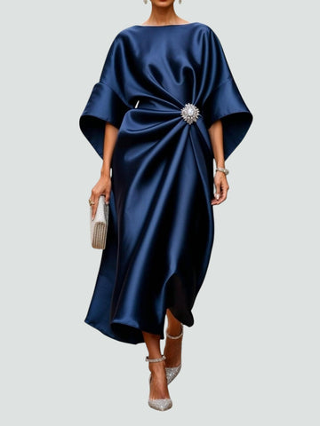 Abito da Sera Lungo da Donna con Silhouette Fluida 0