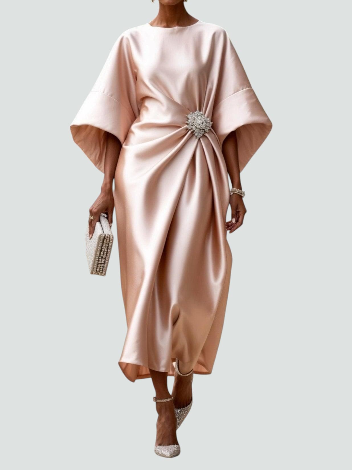 Abito da Sera Lungo da Donna con Silhouette Fluida 4