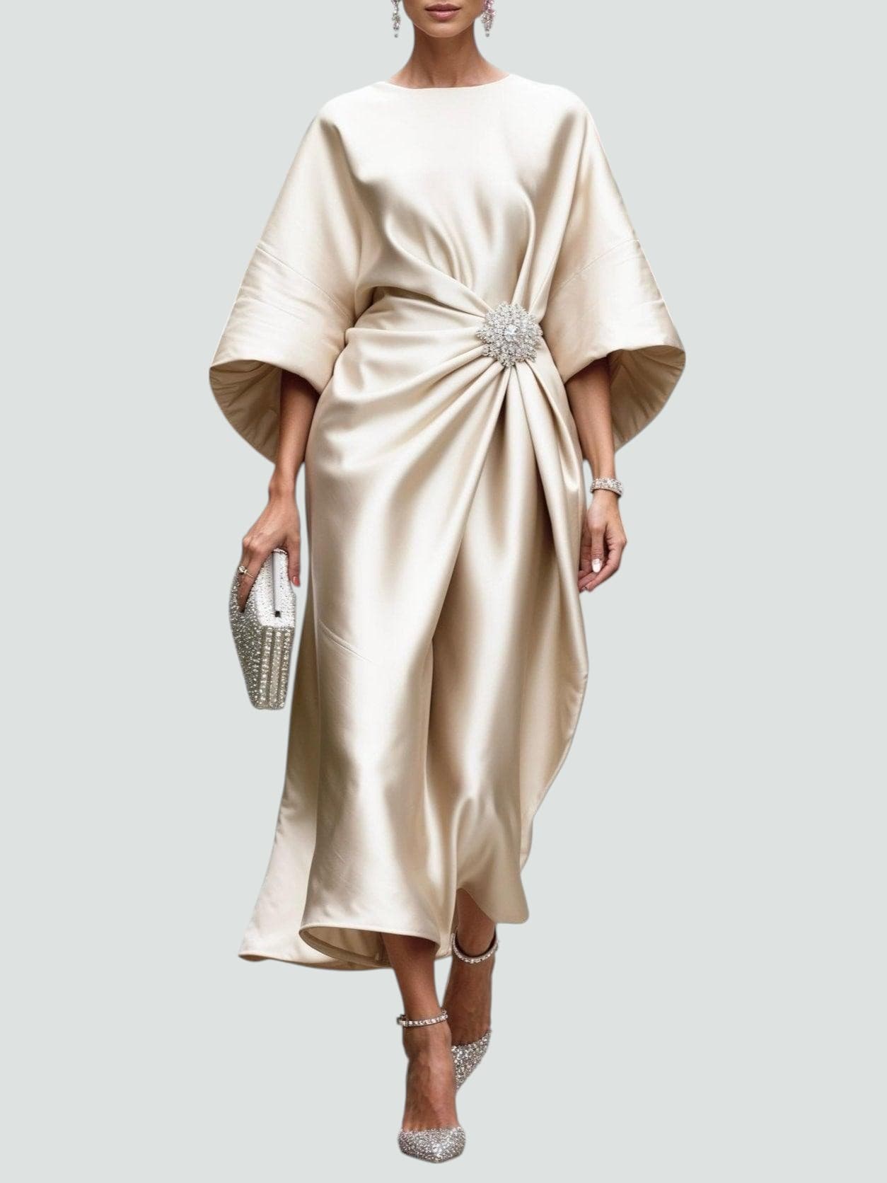 Abito da Sera Lungo da Donna con Silhouette Fluida 5