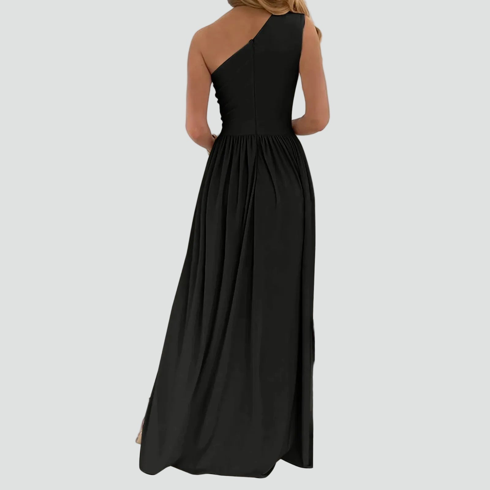 Abito da sera maxi asimmetrico da donna con spacco - Elegante e glamour 3