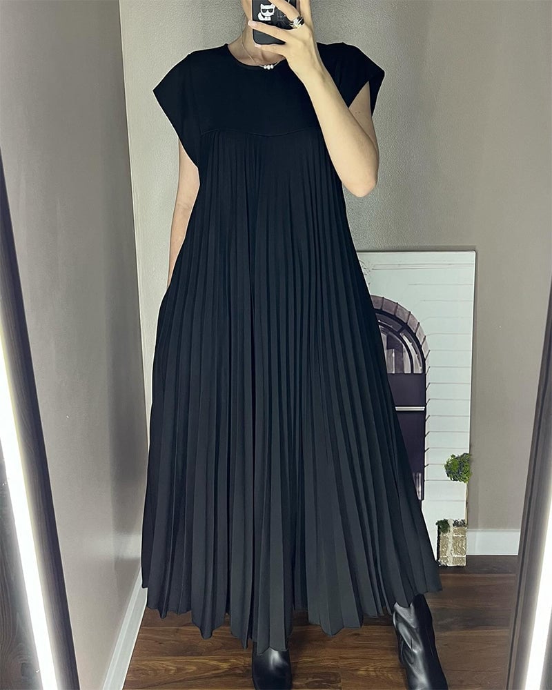 Abito maxi plissettato elegante da donna – Fluido e raffinato 3