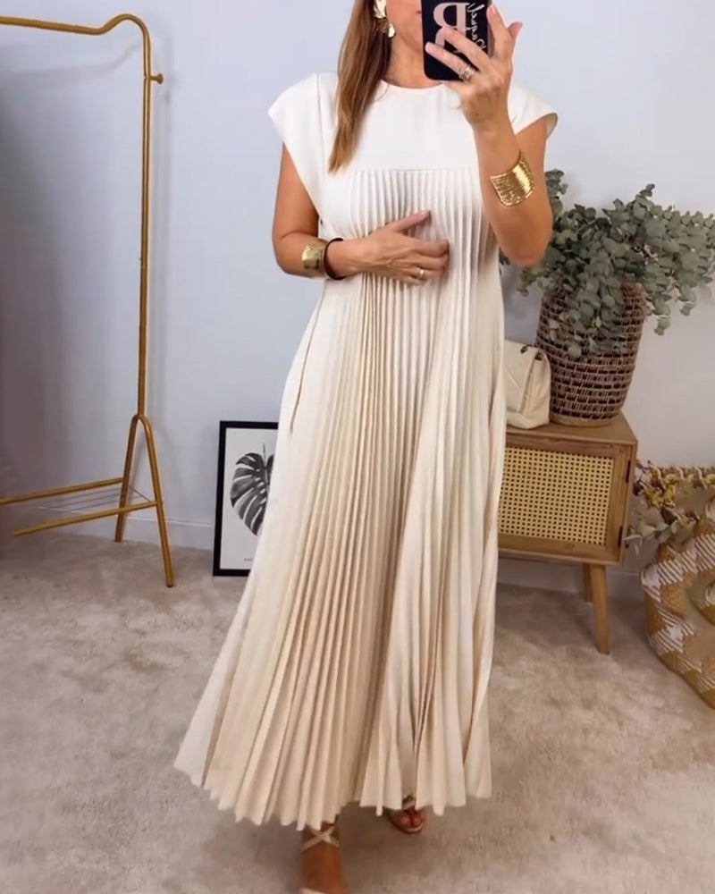 Abito maxi plissettato elegante da donna – Fluido e raffinato 5