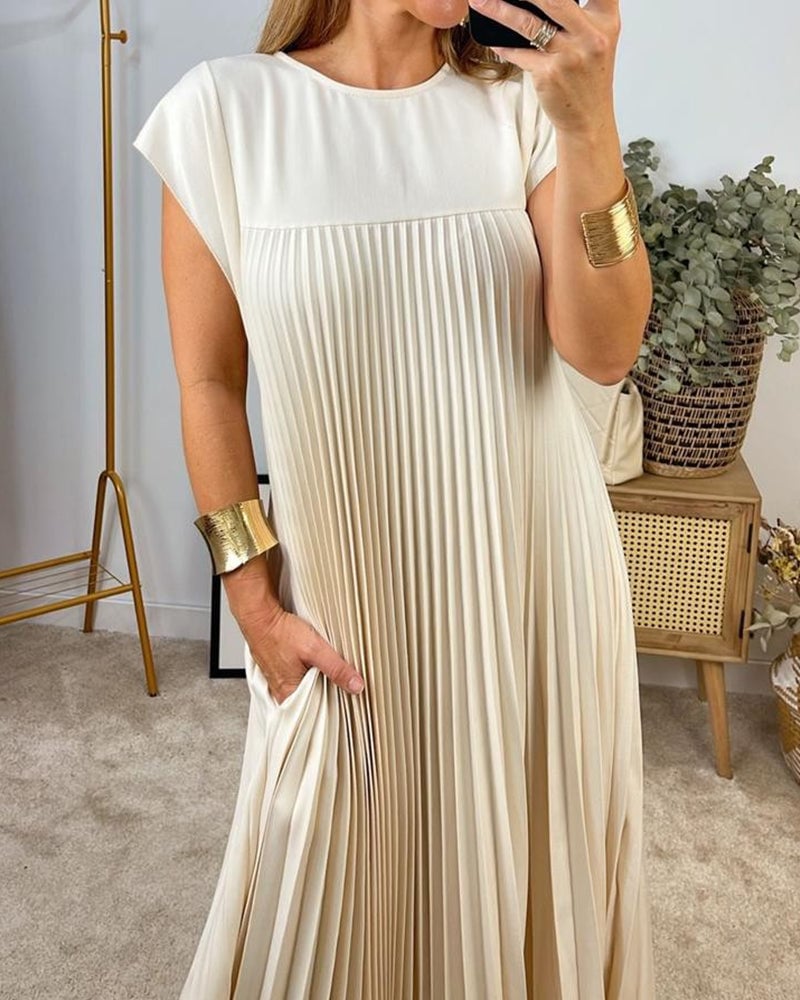 Abito maxi plissettato elegante da donna – Fluido e raffinato 6