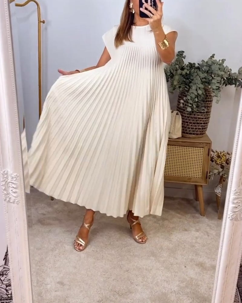 Abito maxi plissettato elegante da donna – Fluido e raffinato 7