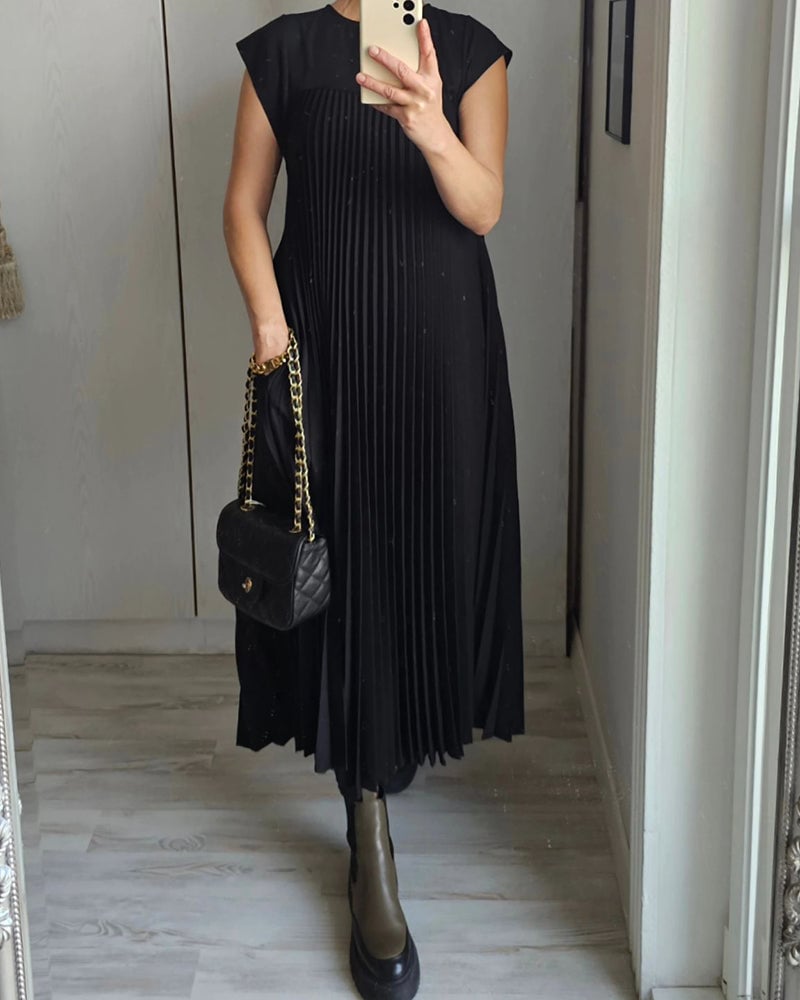Abito maxi plissettato elegante da donna – Fluido e raffinato 8