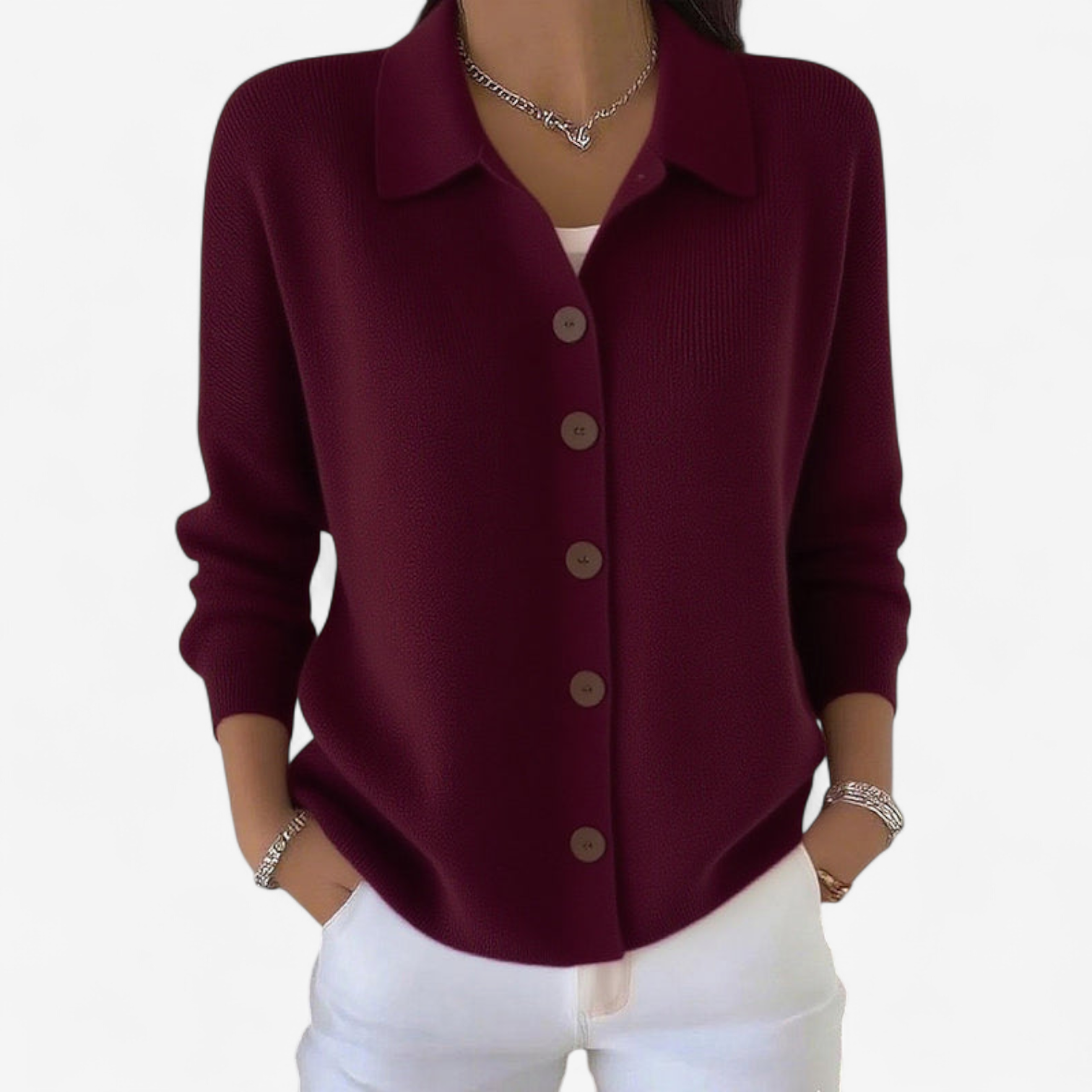 Adrienne™ Elegante giacca abbottonata 4